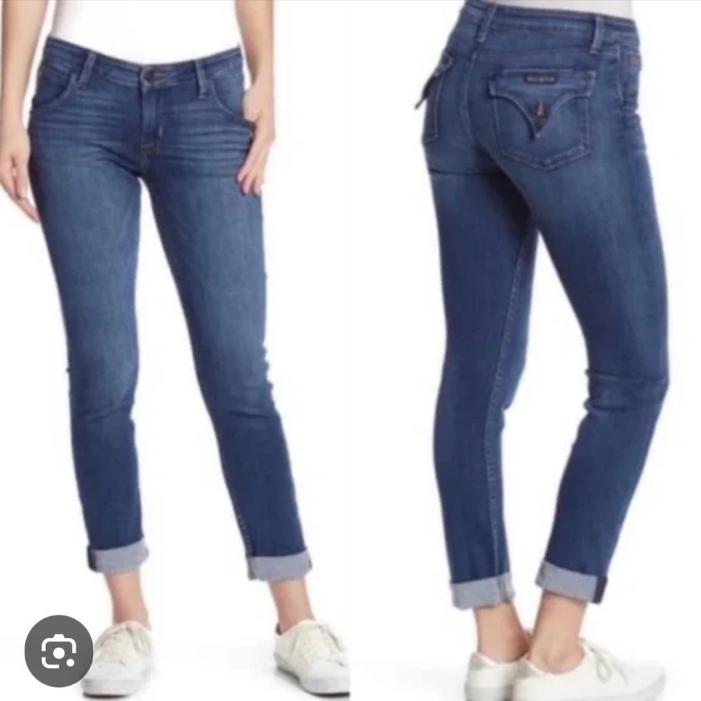 Hudson Jeans Women's Dark Blue Cropped Ankle Jeans